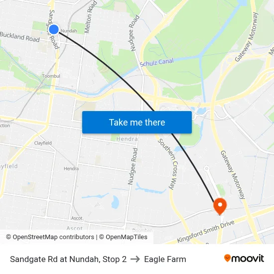 Sandgate Rd at Nundah, Stop 2 to Eagle Farm map