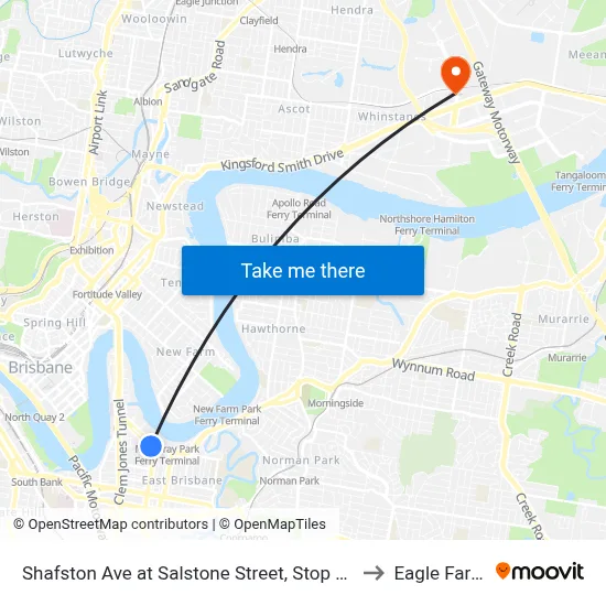 Shafston Ave at Salstone Street, Stop 11 to Eagle Farm map