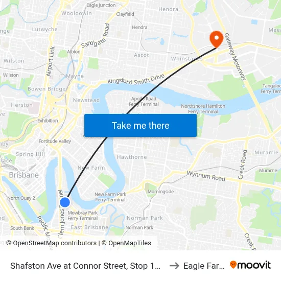 Shafston Ave at Connor Street, Stop 10/6 to Eagle Farm map