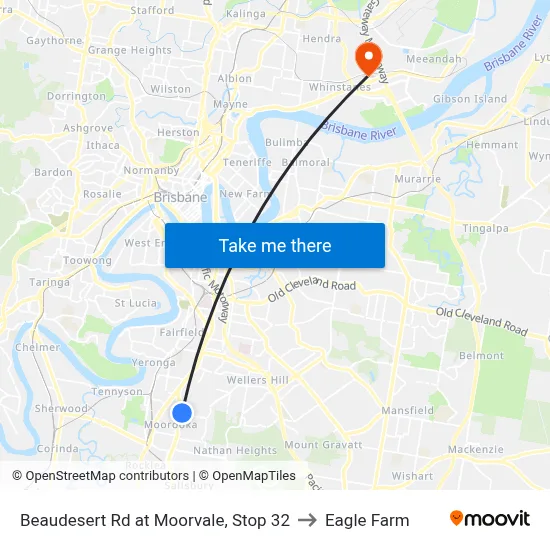 Beaudesert Rd at Moorvale, Stop 32 to Eagle Farm map
