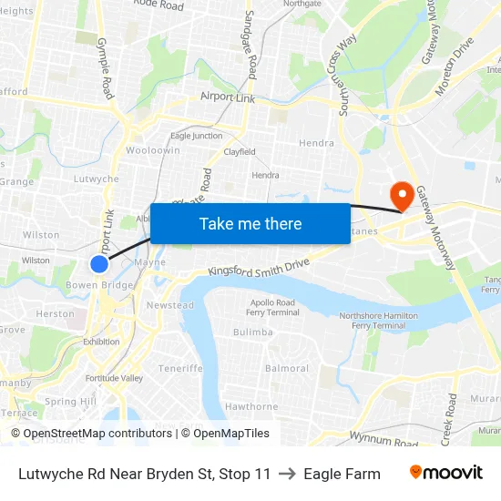 Lutwyche Rd Near Bryden St, Stop 11 to Eagle Farm map