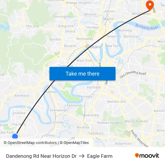 Dandenong Rd Near Horizon Dr to Eagle Farm map