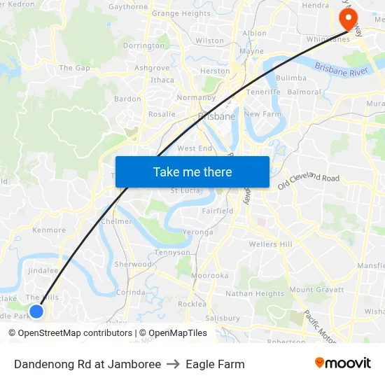 Dandenong Rd at Jamboree to Eagle Farm map