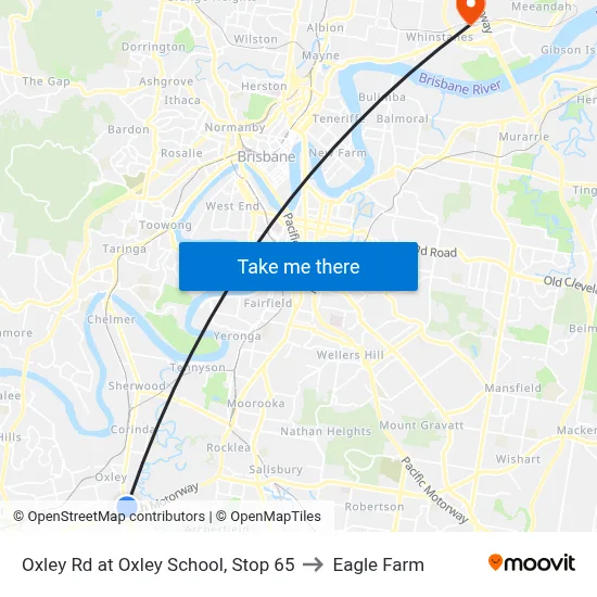Oxley Rd at Oxley School, Stop 65 to Eagle Farm map