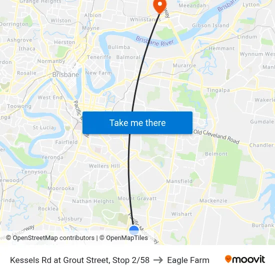 Kessels Rd at Grout Street, Stop 2/58 to Eagle Farm map
