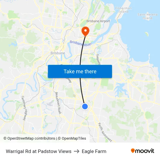 Warrigal Rd at Padstow Views to Eagle Farm map