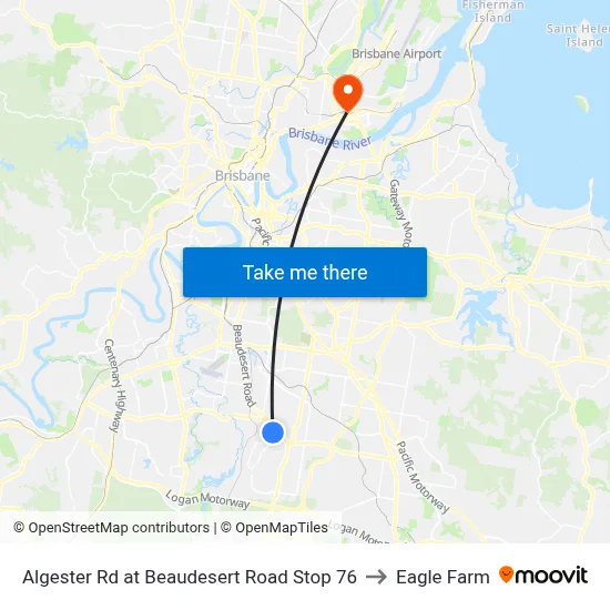 Algester Rd at Beaudesert Road Stop 76 to Eagle Farm map