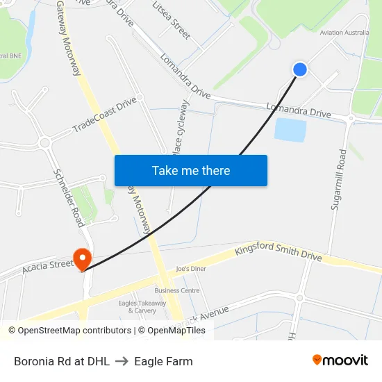 Boronia Rd at DHL to Eagle Farm map