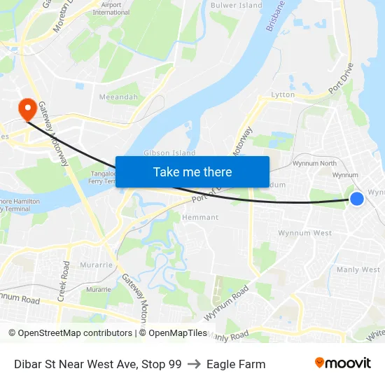 Dibar St Near West Ave, Stop 99 to Eagle Farm map