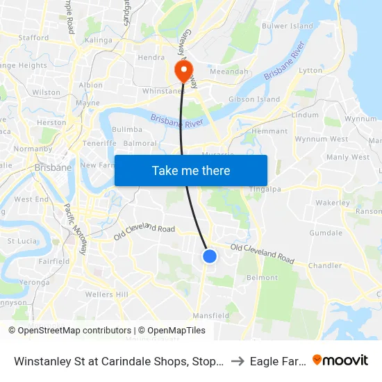 Winstanley St at Carindale Shops, Stop 49 to Eagle Farm map