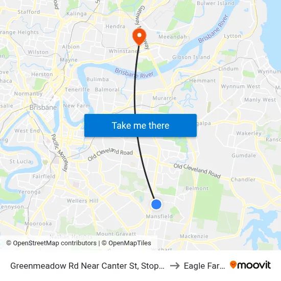Greenmeadow Rd Near Canter St, Stop 63 to Eagle Farm map