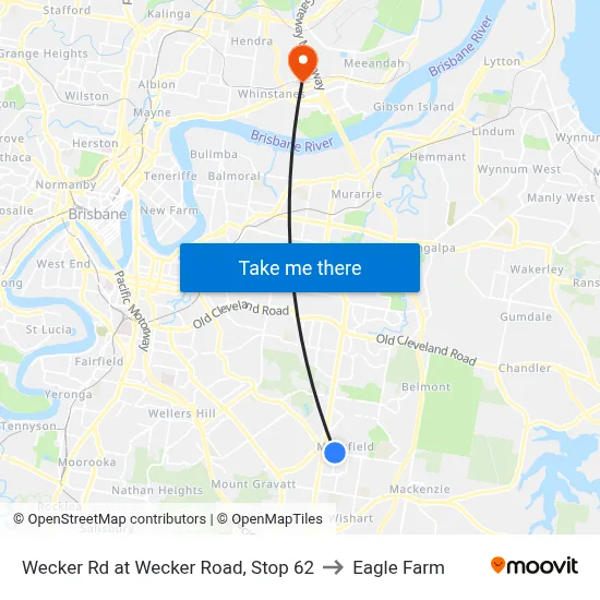 Wecker Rd at Wecker Road, Stop 62 to Eagle Farm map