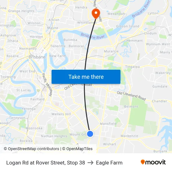 Logan Rd at Rover Street, Stop 38 to Eagle Farm map
