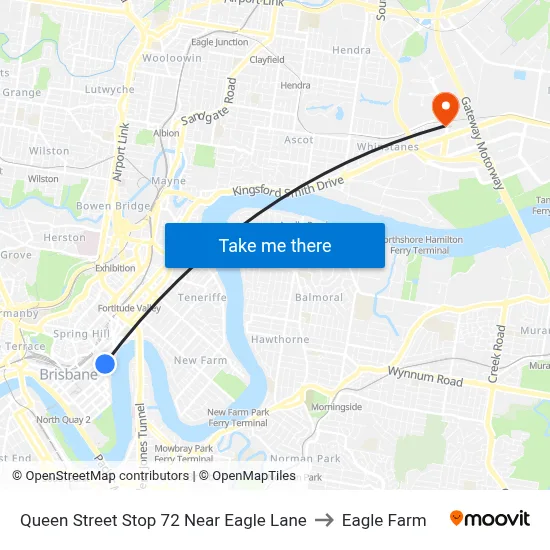 Queen Street Stop 72 Near Eagle Lane to Eagle Farm map