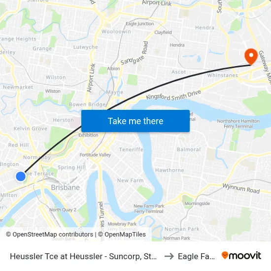 Heussler Tce at Heussler - Suncorp, Stop 5 to Eagle Farm map