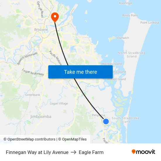 Finnegan Way at Lily Avenue to Eagle Farm map