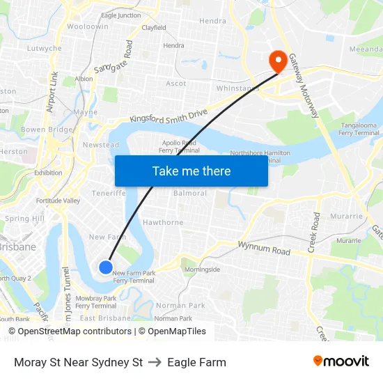 Moray St Near Sydney St to Eagle Farm map