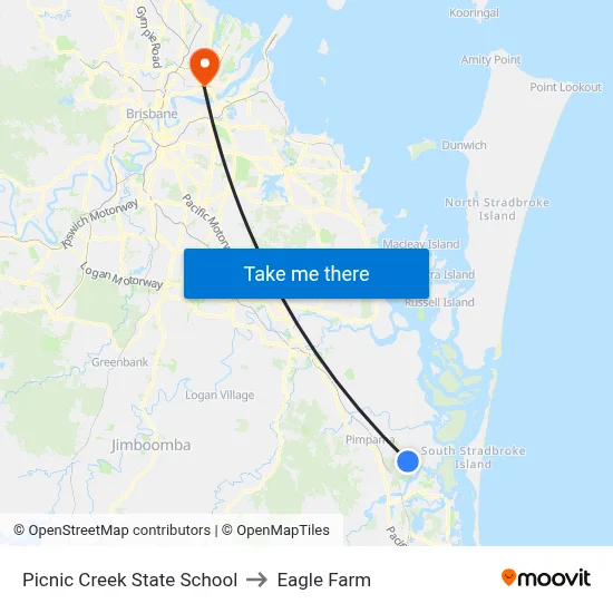 Picnic Creek State School to Eagle Farm map