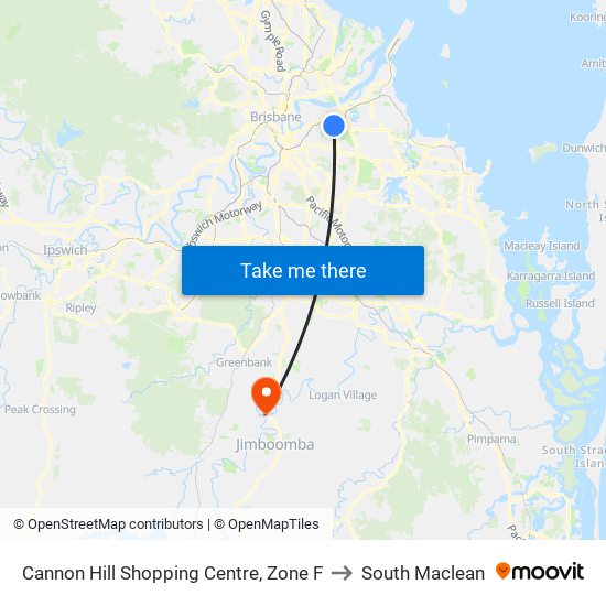 Cannon Hill Shopping Centre, Zone F to South Maclean map