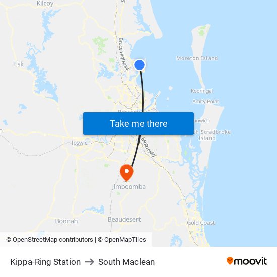 Kippa-Ring Station to South Maclean map