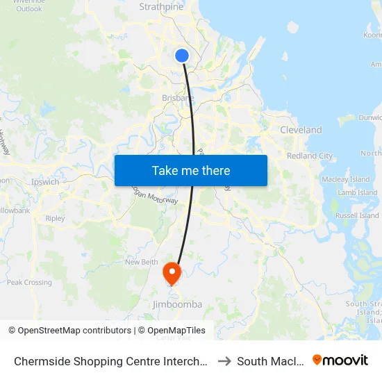 Chermside Shopping Centre Interchange H to South Maclean map