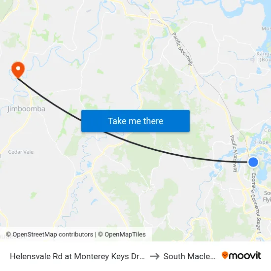 Helensvale Rd at Monterey Keys Drive to South Maclean map