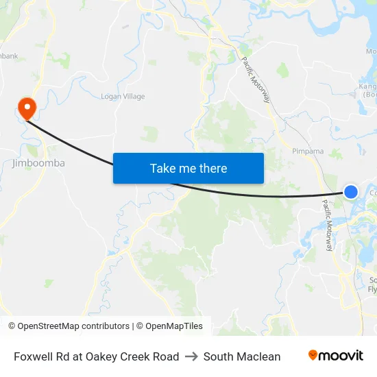 Foxwell Rd at Oakey Creek Road to South Maclean map