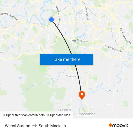 Wacol Station to South Maclean map