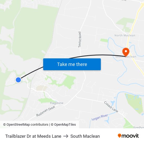 Trailblazer Dr at Meeds Lane to South Maclean map