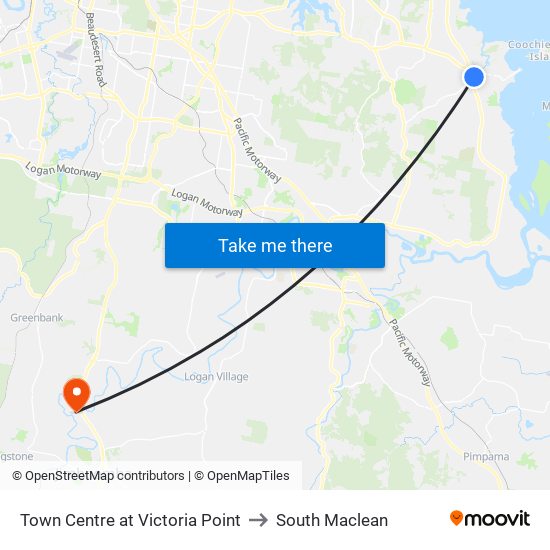 Town Centre at Victoria Point to South Maclean map