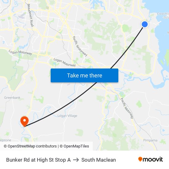 Bunker Rd at High St Stop A to South Maclean map