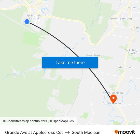 Grande Ave at Applecross Cct to South Maclean map