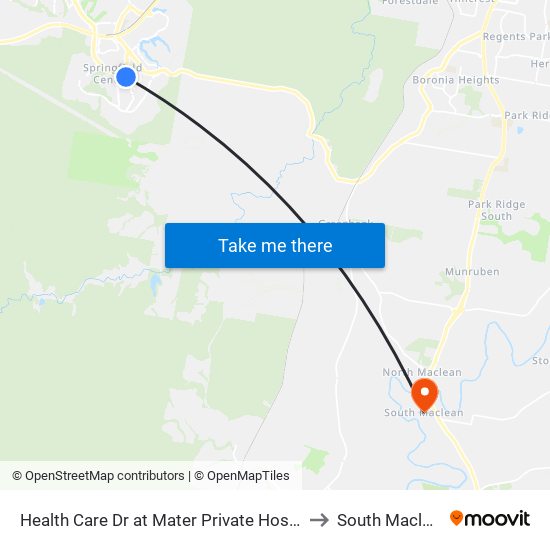 Health Care Dr at Mater Private Hospital to South Maclean map