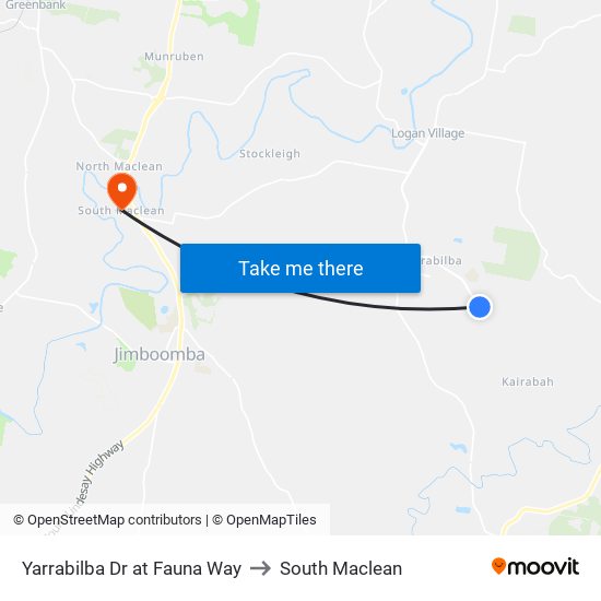 Yarrabilba Dr at Fauna Way to South Maclean map