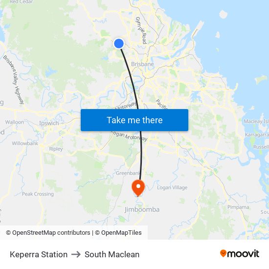 Keperra Station to South Maclean map
