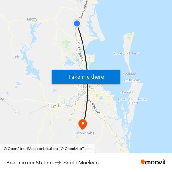 Beerburrum Station to South Maclean map