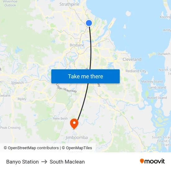 Banyo Station to South Maclean map