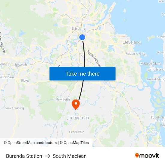 Buranda Station to South Maclean map