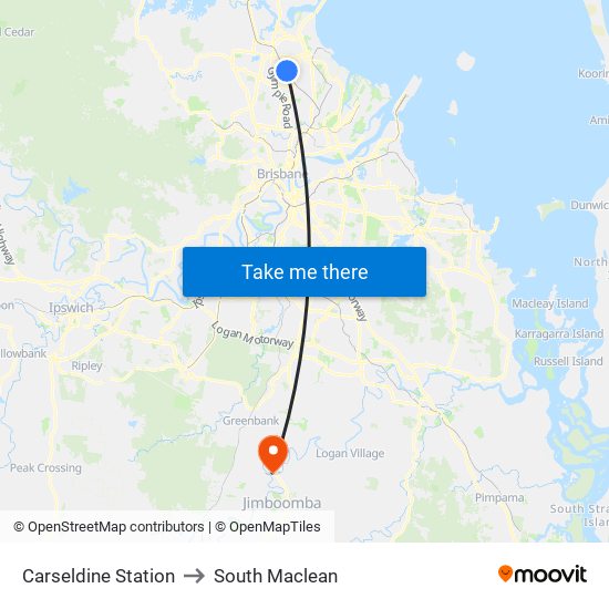 Carseldine Station to South Maclean map