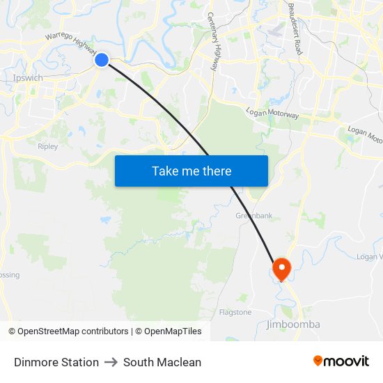 Dinmore Station to South Maclean map