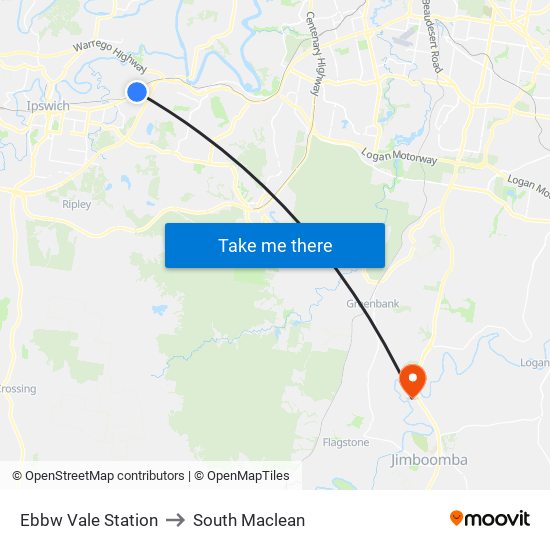 Ebbw Vale Station to South Maclean map