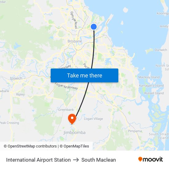 International Airport Station to South Maclean map