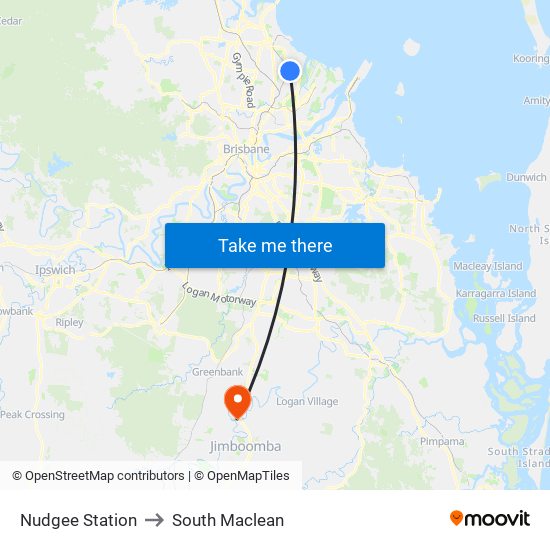 Nudgee Station to South Maclean map