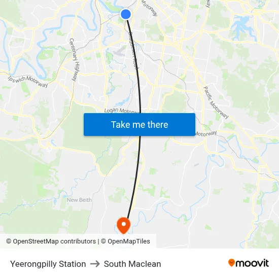 Yeerongpilly Station to South Maclean map