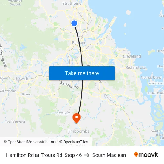 Hamilton Rd at Trouts Rd, Stop 46 to South Maclean map