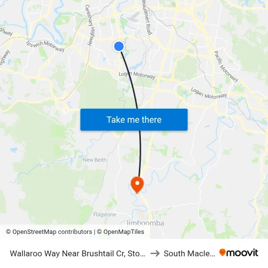 Wallaroo Way Near Brushtail Cr, Stop 61 to South Maclean map