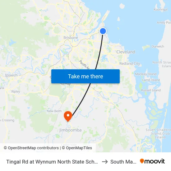 Tingal Rd at Wynnum North State School, Stop 10/5 to South Maclean map