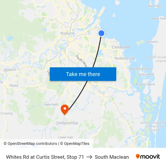 Whites Rd at Curtis Street, Stop 71 to South Maclean map