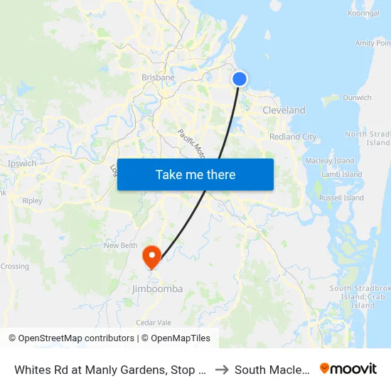 Whites Rd at Manly Gardens, Stop 73 to South Maclean map
