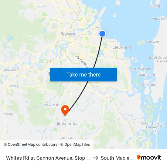 Whites Rd at Gannon Avenue, Stop 72 to South Maclean map